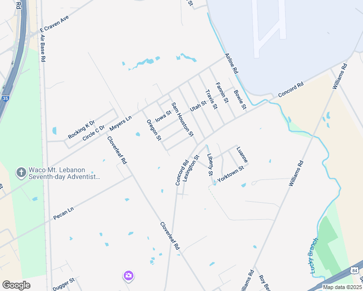 map of restaurants, bars, coffee shops, grocery stores, and more near 4713 Kansas Street in Waco