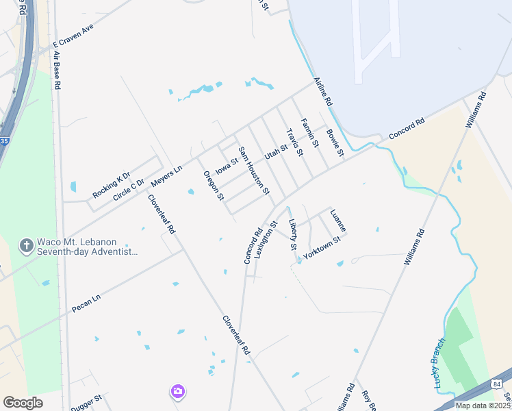 map of restaurants, bars, coffee shops, grocery stores, and more near 4713 Kansas Street in Waco