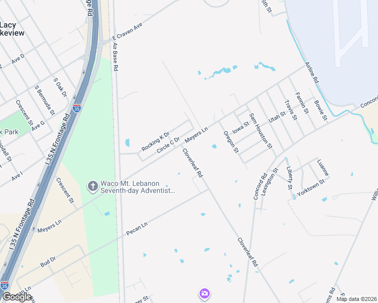 map of restaurants, bars, coffee shops, grocery stores, and more near 1609 Cloverleaf Road in Bellmead