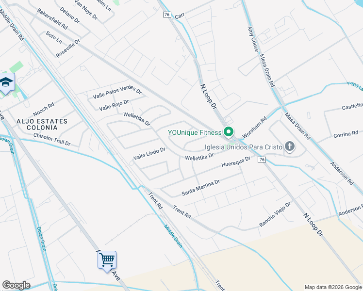 map of restaurants, bars, coffee shops, grocery stores, and more near 401 Valle Buenavida in Socorro