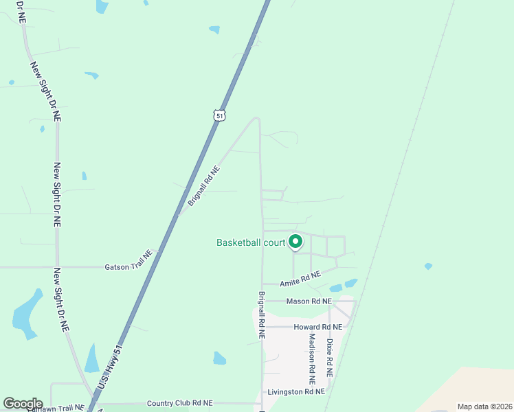 map of restaurants, bars, coffee shops, grocery stores, and more near 2641-2699 Brignall Road Northeast in Brookhaven
