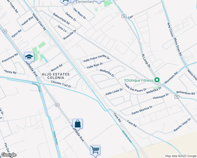 map of restaurants, bars, coffee shops, grocery stores, and more near 320 Valle Del Centro Drive in Socorro