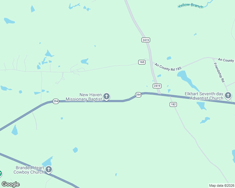 map of restaurants, bars, coffee shops, grocery stores, and more near 1176 Texas 294 in Elkhart