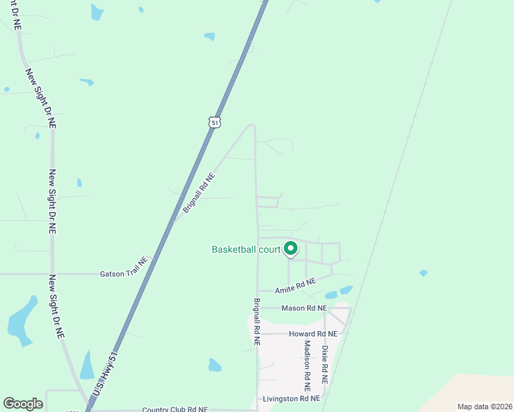 map of restaurants, bars, coffee shops, grocery stores, and more near 2641 Brignall Road Northeast in Brookhaven