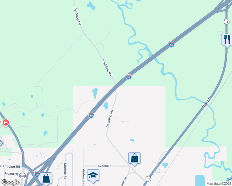 map of restaurants, bars, coffee shops, grocery stores, and more near 561 Paulding Road in Ellisville