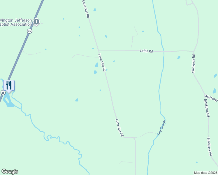 map of restaurants, bars, coffee shops, grocery stores, and more near Lone Star Road in Covington County