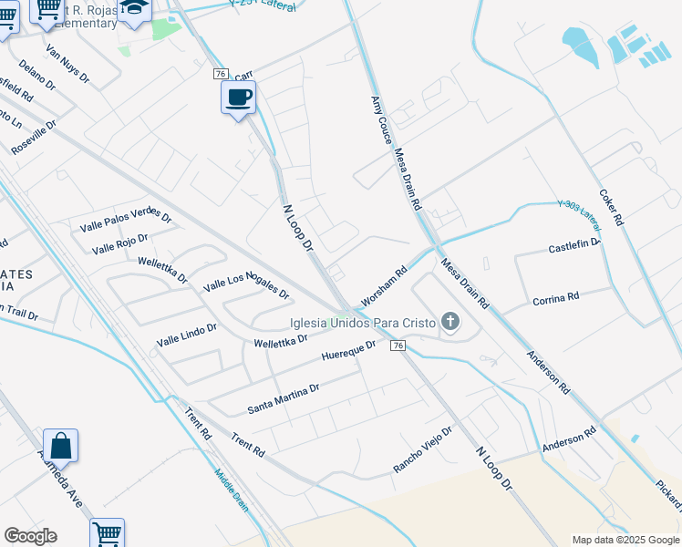 map of restaurants, bars, coffee shops, grocery stores, and more near 221 North Loop Drive in Socorro