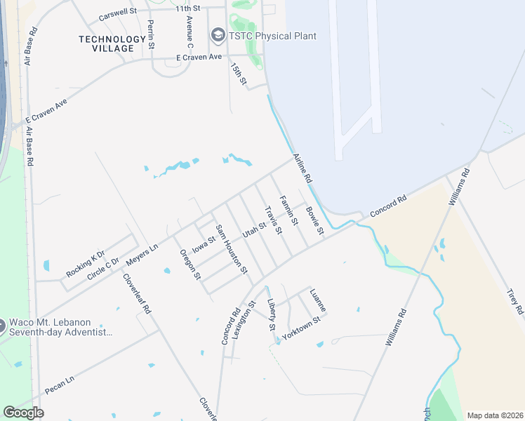 map of restaurants, bars, coffee shops, grocery stores, and more near 1614 Travis Street in Waco