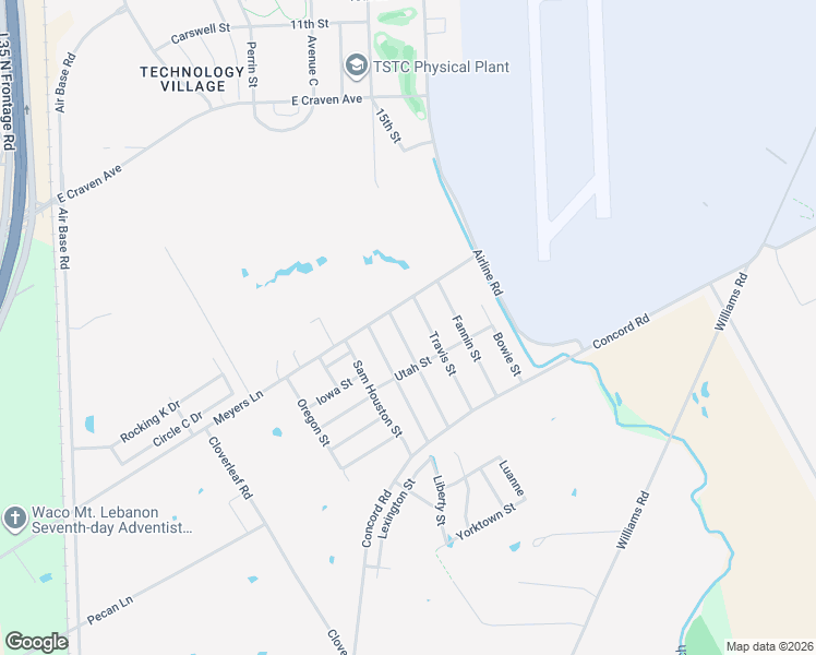 map of restaurants, bars, coffee shops, grocery stores, and more near 1614 Travis Street in Waco