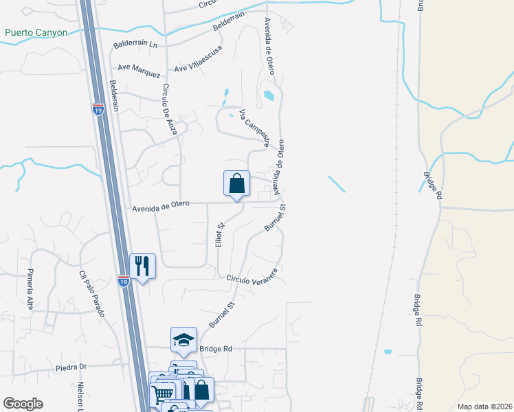map of restaurants, bars, coffee shops, grocery stores, and more near 9 Avenida de Otero in Tubac