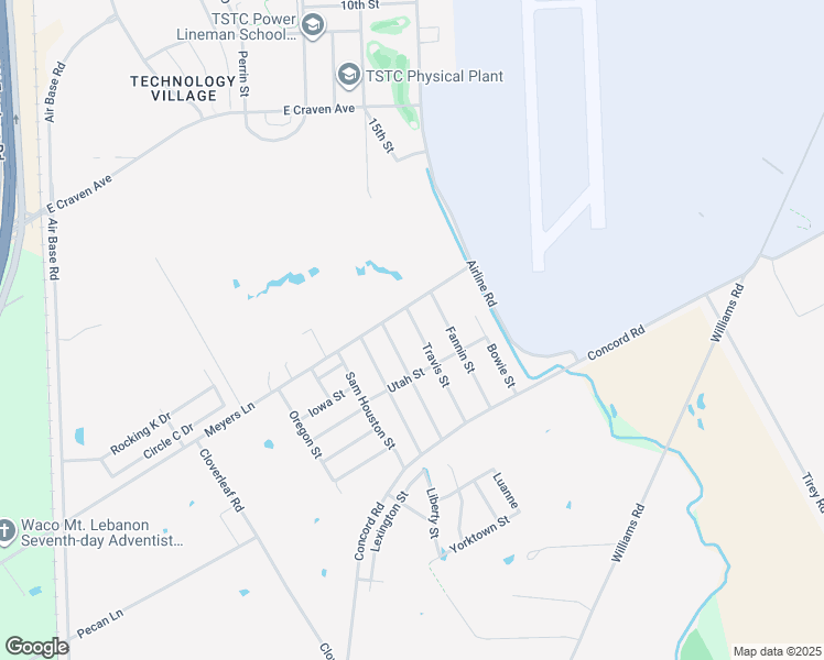 map of restaurants, bars, coffee shops, grocery stores, and more near 1614 Travis Street in Waco