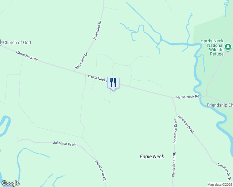 map of restaurants, bars, coffee shops, grocery stores, and more near 1077 Jesse Grant Road Northeast in Townsend