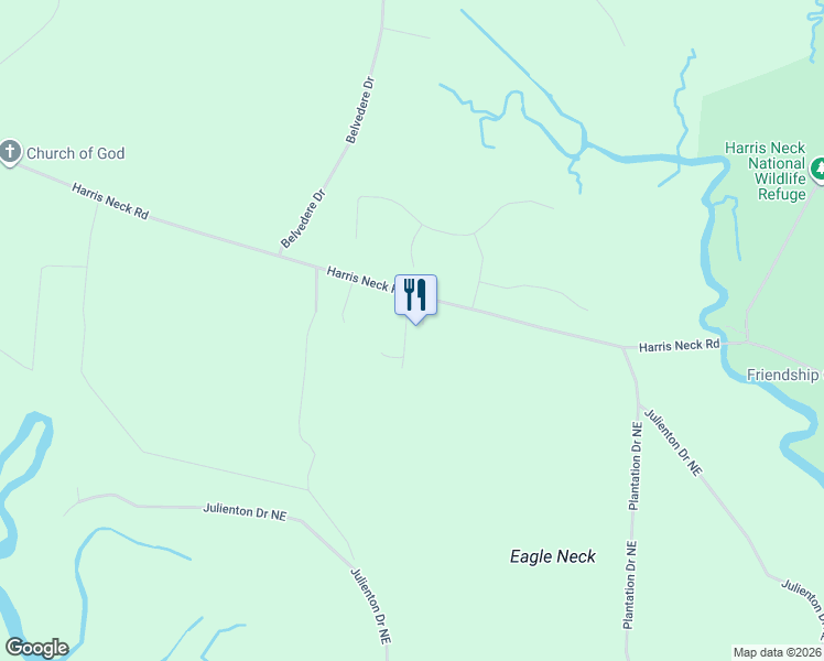 map of restaurants, bars, coffee shops, grocery stores, and more near 1077 Jesse Grant Road Northeast in Townsend