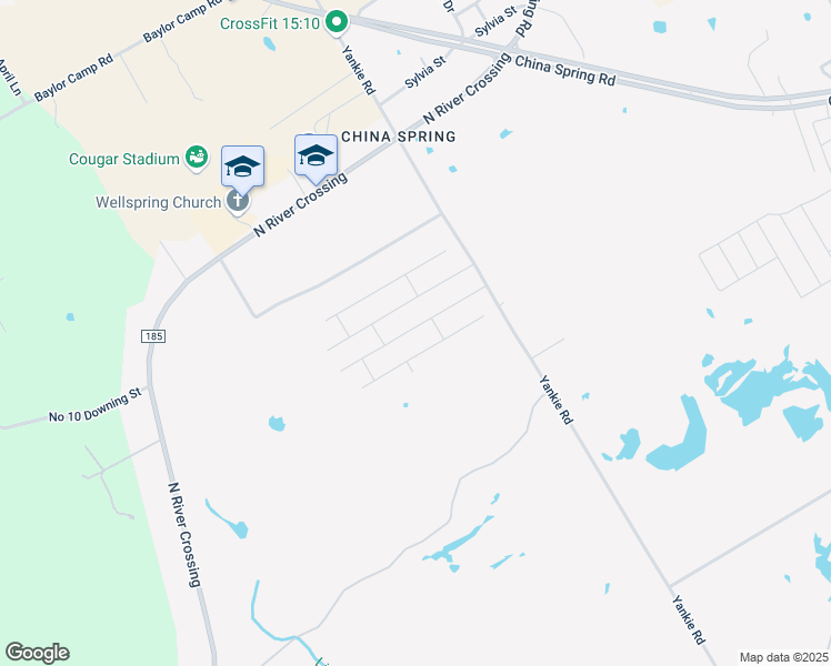 map of restaurants, bars, coffee shops, grocery stores, and more near 11800 Yankie Road in China Spring