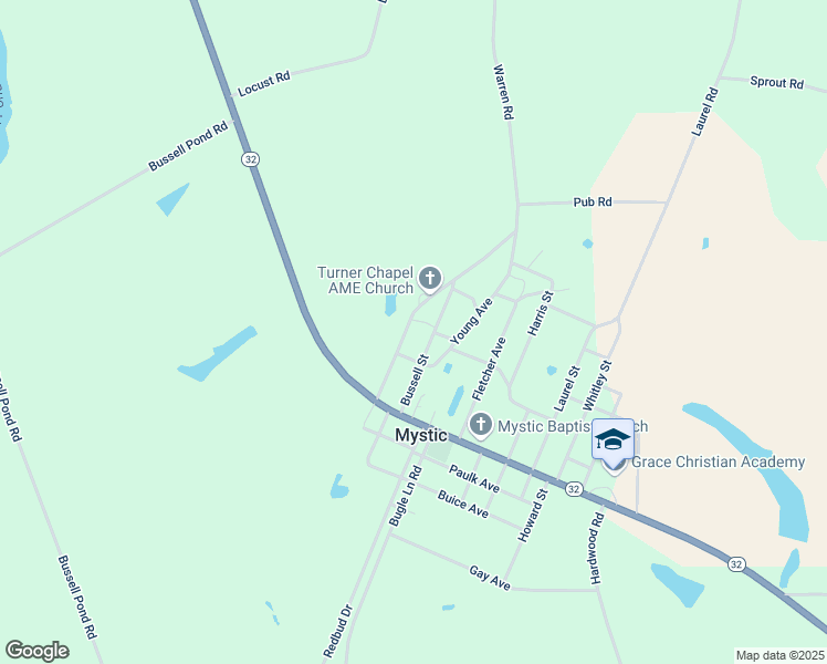map of restaurants, bars, coffee shops, grocery stores, and more near 145 Warren Street in Mystic