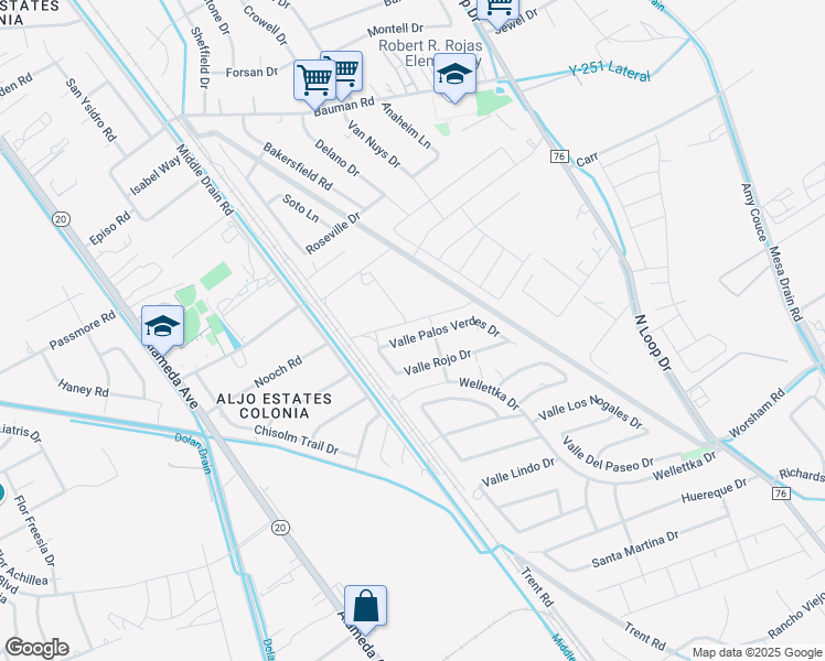 map of restaurants, bars, coffee shops, grocery stores, and more near 341 Valle Palos Verdes Drive in Socorro