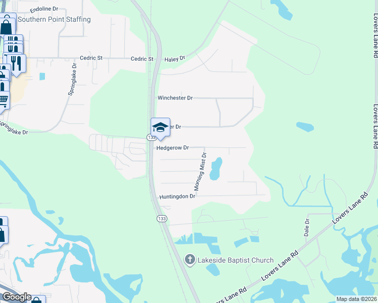 map of restaurants, bars, coffee shops, grocery stores, and more near 144 Hedgerow Drive in Leesburg
