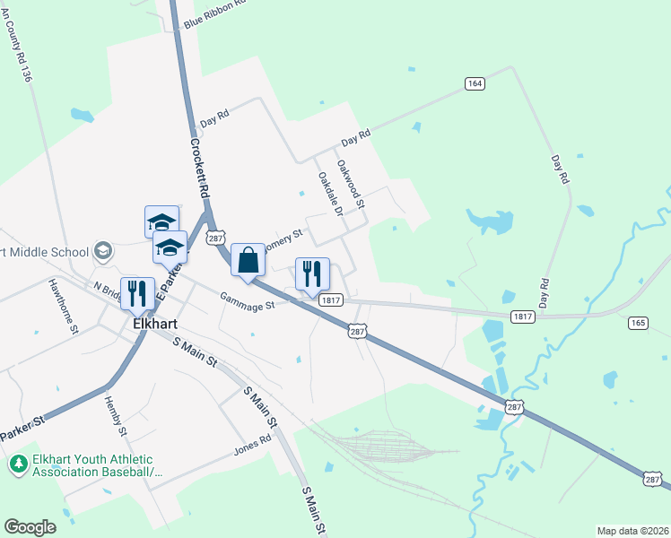 map of restaurants, bars, coffee shops, grocery stores, and more near 109 Pilgrim Street in Elkhart