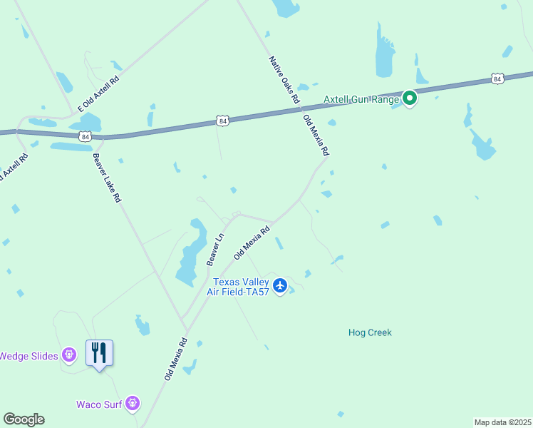 map of restaurants, bars, coffee shops, grocery stores, and more near 603 Beaver Lane in Waco