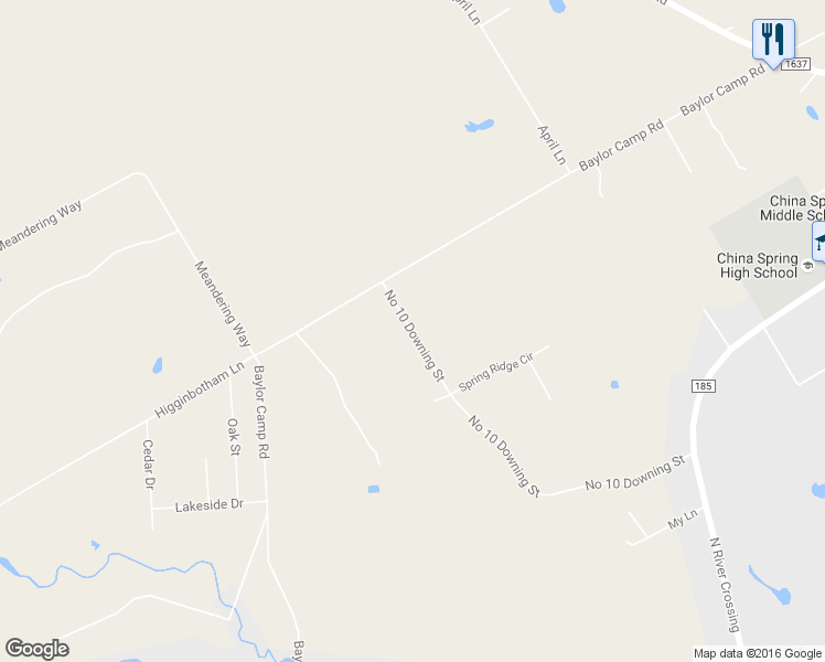 map of restaurants, bars, coffee shops, grocery stores, and more near 886 No 10 Downing Street in China Spring