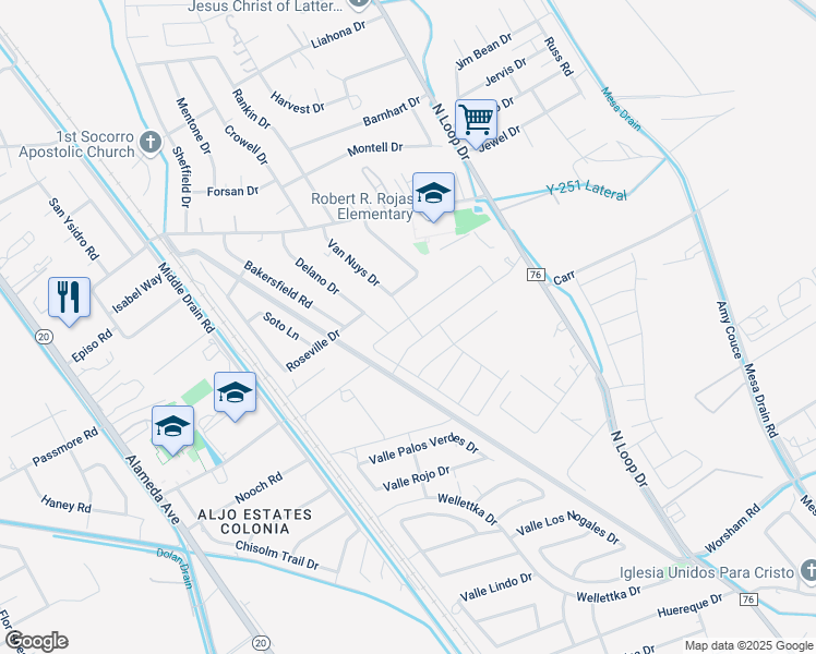 map of restaurants, bars, coffee shops, grocery stores, and more near in 
