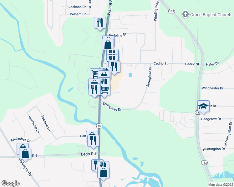 map of restaurants, bars, coffee shops, grocery stores, and more near 100 Tallokas Court in Leesburg