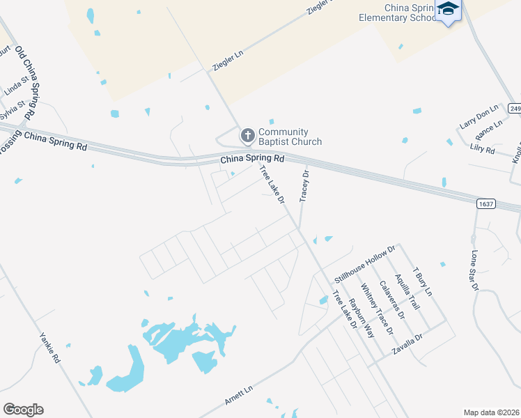 map of restaurants, bars, coffee shops, grocery stores, and more near 11206 Tree Lake Drive in Waco