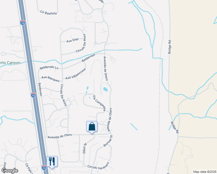 map of restaurants, bars, coffee shops, grocery stores, and more near 100 Avenida de Otero in Tubac