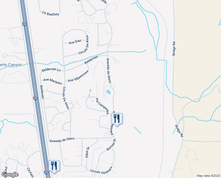 map of restaurants, bars, coffee shops, grocery stores, and more near 100 Avenida de Otero in Tubac