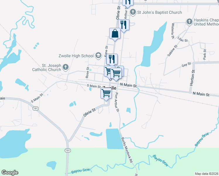 map of restaurants, bars, coffee shops, grocery stores, and more near in Zwolle