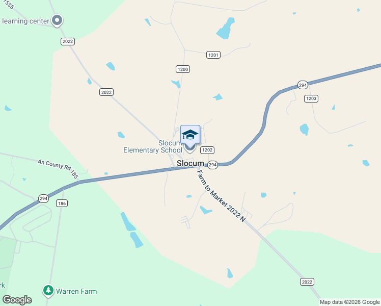 map of restaurants, bars, coffee shops, grocery stores, and more near in Slocum