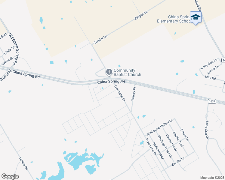 map of restaurants, bars, coffee shops, grocery stores, and more near 11301 Tree Lake Drive in Waco