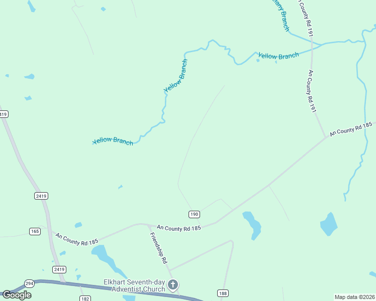 map of restaurants, bars, coffee shops, grocery stores, and more near County Road 190 in Anderson County