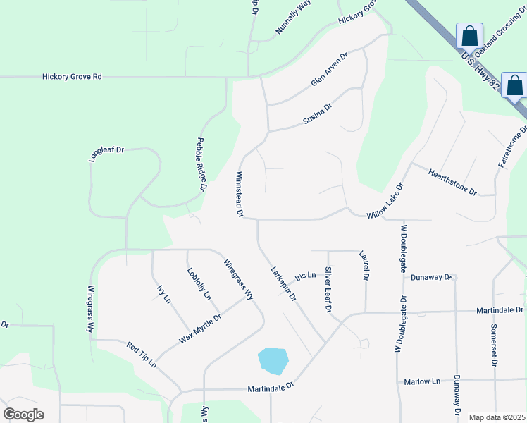 map of restaurants, bars, coffee shops, grocery stores, and more near 193 Winnstead Drive in Leesburg