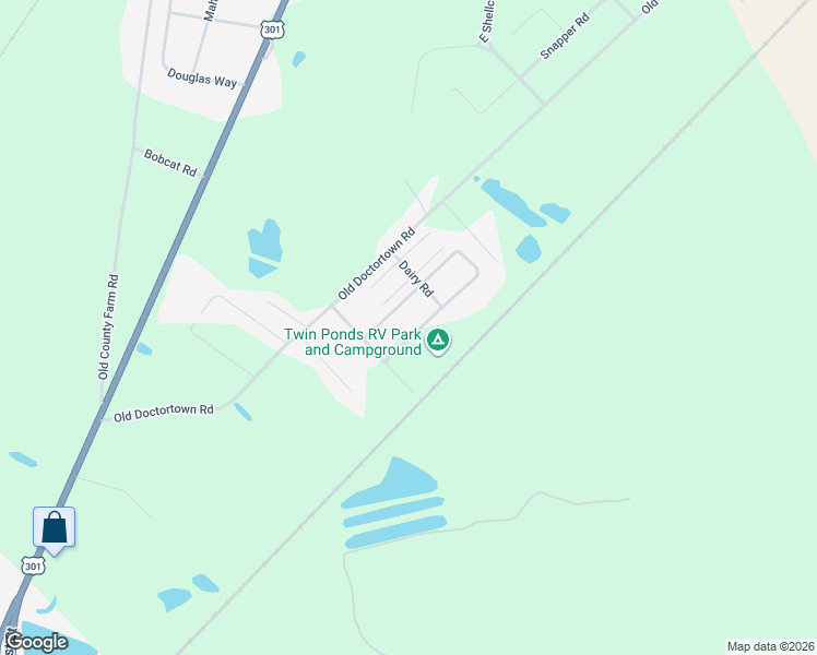 map of restaurants, bars, coffee shops, grocery stores, and more near 105 Stardust Loop in Jesup