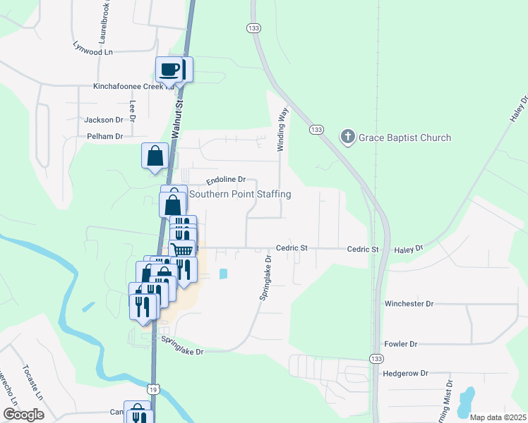 map of restaurants, bars, coffee shops, grocery stores, and more near 118 Augusta Court in Leesburg