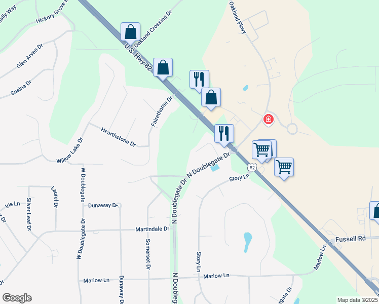 map of restaurants, bars, coffee shops, grocery stores, and more near 138b North Doublegate Drive in Albany