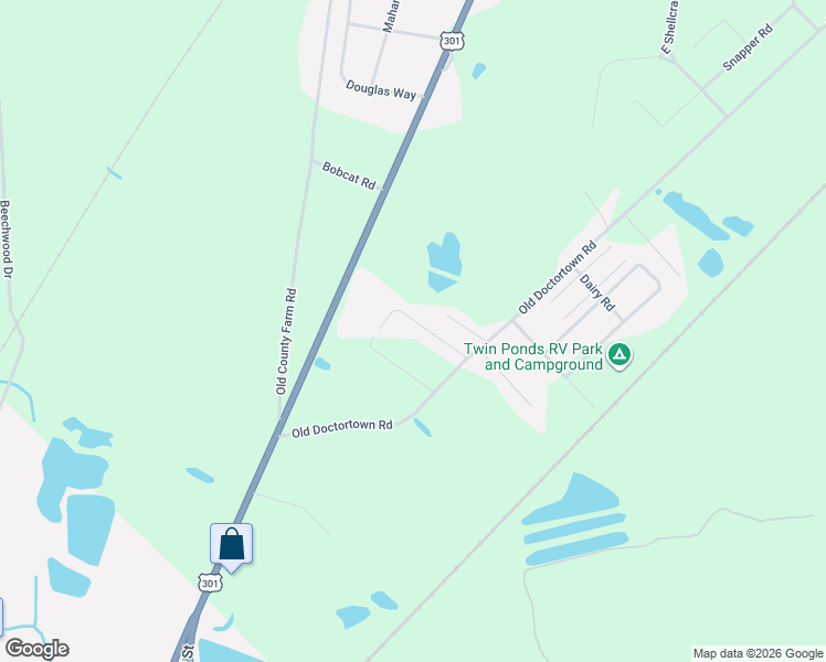 map of restaurants, bars, coffee shops, grocery stores, and more near 60 Bay Acres Road in Jesup