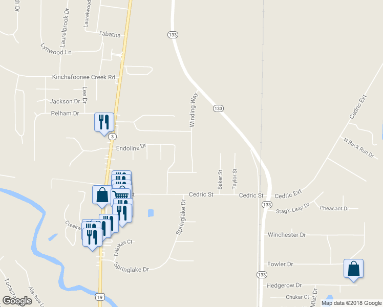 map of restaurants, bars, coffee shops, grocery stores, and more near 168 Winding Way in Leesburg