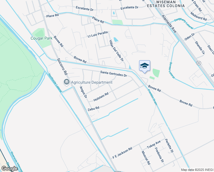 map of restaurants, bars, coffee shops, grocery stores, and more near 600 Carablanca Drive in Socorro