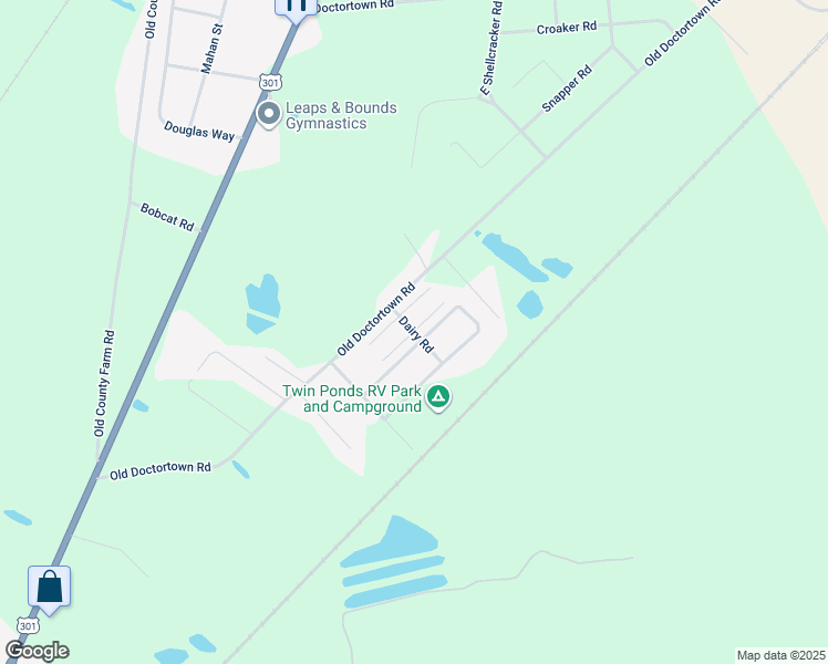 map of restaurants, bars, coffee shops, grocery stores, and more near Dairy Road in Jesup