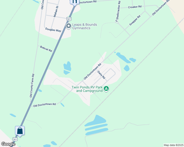 map of restaurants, bars, coffee shops, grocery stores, and more near 821 Old Doctortown Road in Jesup