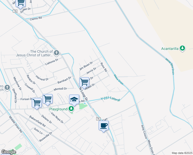 map of restaurants, bars, coffee shops, grocery stores, and more near 661 McAdoo Drive in Socorro