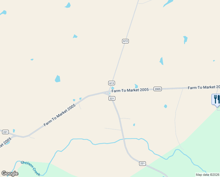 map of restaurants, bars, coffee shops, grocery stores, and more near 3771 County Road 613 in Hamilton