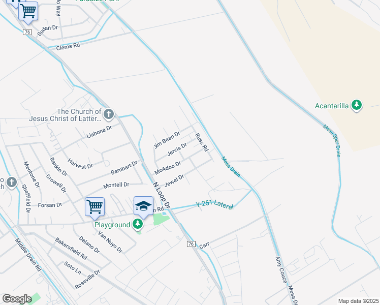 map of restaurants, bars, coffee shops, grocery stores, and more near 661 McAdoo Drive in Socorro