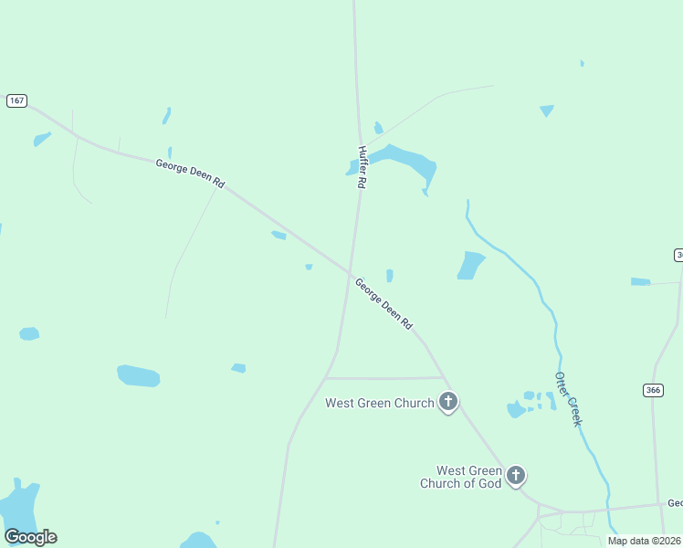 map of restaurants, bars, coffee shops, grocery stores, and more near 7468 George Deen Road in Broxton