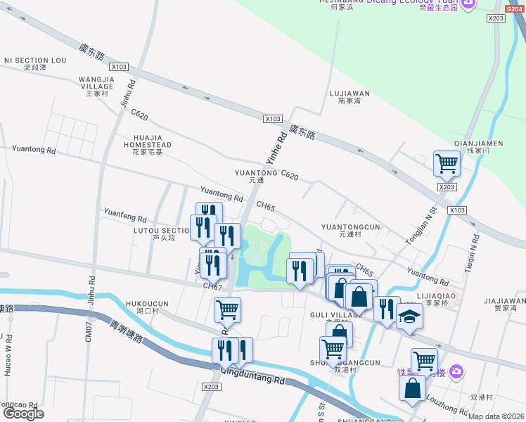 map of restaurants, bars, coffee shops, grocery stores, and more near in Suzhou
