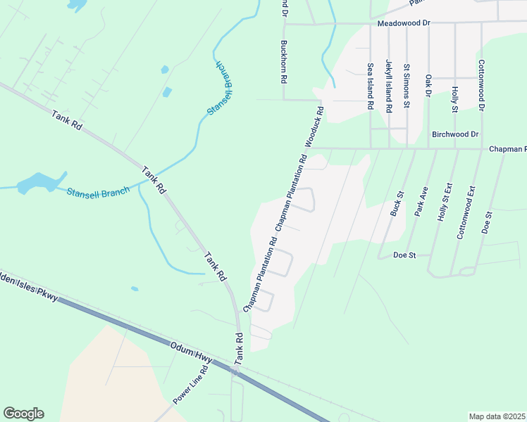 map of restaurants, bars, coffee shops, grocery stores, and more near 423 Chapman Plantation Road in Jesup