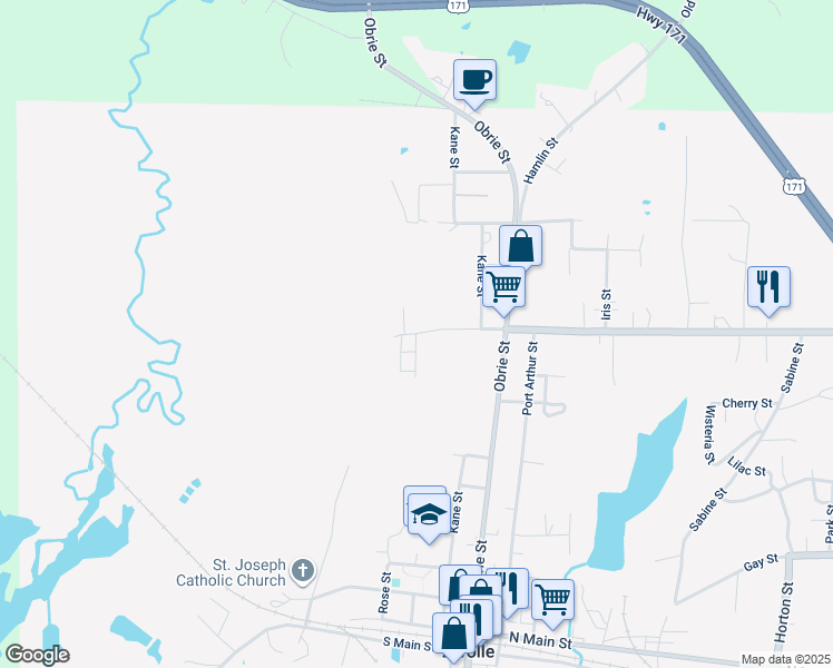 map of restaurants, bars, coffee shops, grocery stores, and more near 400 Oak Street in Zwolle