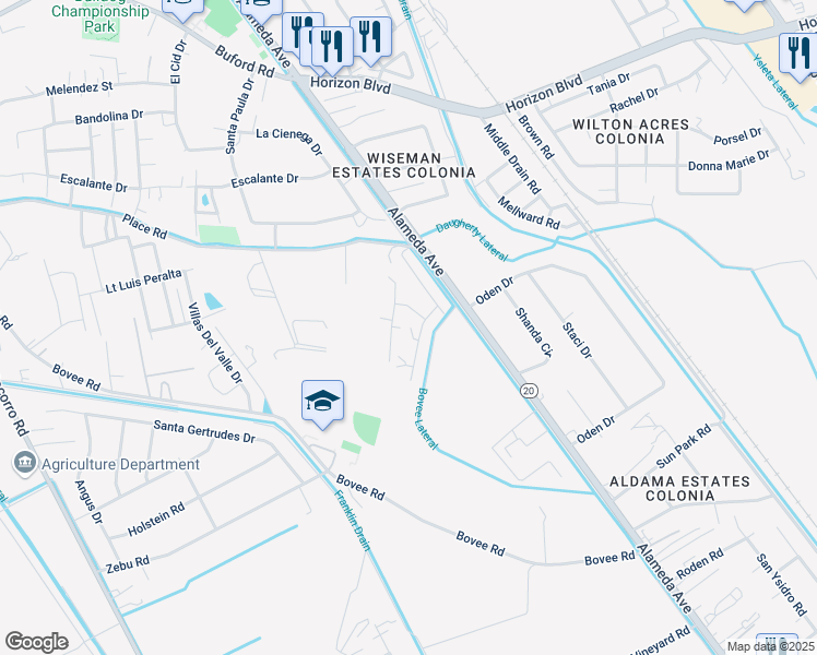 map of restaurants, bars, coffee shops, grocery stores, and more near 141 Tassie Way in Socorro